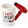 Shaped Handle Ceramic Mug - Hair Drier with Slogan