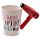 Shaped Handle Ceramic Mug - Hair Drier with Slogan