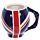 Ceramic Shaped Head Mug - UK Flag Skull