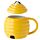 Shaped Ceramic Mug with Lid - Beehive