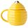 Shaped Ceramic Mug with Lid - Beehive