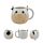 Ceramic Shaped Head Mug - Black & White Cow