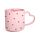 Porcelain Shaped Handle Mug - Amore Heart