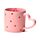 Porcelain Shaped Handle Mug - Amore Heart