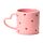 Porcelain Shaped Handle Mug - Amore Heart