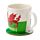 Porcelain Mug & Coaster Set - Welsh Dragon Wales (Cymru) Souvenir