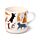 Porcelain Mug & Coaster Lid Set - Feline Fine Cats (New)