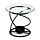 Thin Spiral Black Metal Oil & Wax Burner with Glass Dish