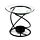 Thin Spiral Black Metal Oil & Wax Burner with Glass Dish