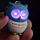 LED Light & Sound Keyring - Pink & Blue Hooting Owl