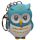 LED Light & Sound Keyring - Pink & Blue Hooting Owl