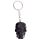 Novelty Keyring - Black and White Skull