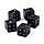 Set of 5 Black Skull Dice