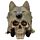 Fantasy Skull with Wolf Head Ornament