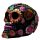Gothic Metallic Day of the Dead Flower Skull Decoration