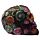 Gothic Metallic Day of the Dead Flower Skull Decoration