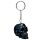 Novelty Keyring - Skulls and Roses Metallic Skull