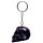 Novelty Keyring - Skulls and Roses Metallic Skull