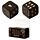 Gothic Black and Gold Set of 2 Skull Dice