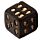 Gothic Black and Gold Set of 2 Skull Dice