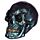 Gothic Iridescent Skull Ornament