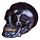 Gothic Iridescent Skull Ornament