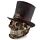Fantasy Steampunk Skull Ornament - Top Hat