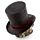 Fantasy Steampunk Skull Ornament - Top Hat