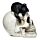 Fantasy Skull Ornament - Skull with Black Cat