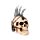 Decorative Ornament - Punk Skull with Chains & Blades Mohican