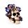 Decorative Ornament - Skull with Purple Vine Flowers