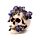 Decorative Ornament - Skull with Purple Vine Flowers