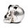 Decorative Ornament - Silver Skull with Black Spiders & Webs