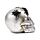 Decorative Ornament - Silver Skull with Black Spiders & Webs
