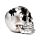 Decorative Ornament - Silver Skull with Black Spiders & Webs