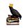 Decorative Ornament - Crow Wearing Crown Standing on Books