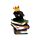 Decorative Ornament - Crow Wearing Crown Standing on Books