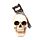 Decorative Ornament - Skull with Saw Through Head