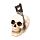 Decorative Ornament - Skull with Saw Through Head