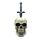 Decorative Ornament - Skull with Metal Sword in Head