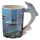 Shaped Handle Ceramic Mug - Dolphin Underwater Decal