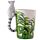 Shaped Handle Ceramic Mug - Lemur with Jungle Decal