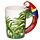 Shaped Handle Ceramic Mug - Parrot with Jungle Decal