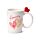 Shaped Handle Ceramic Mug - Amore Heart