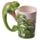 Shaped Handle Ceramic Mug - Chameleon