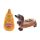 Ceramic Salt & Pepper Set - Sausage Dog & Mustard