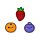 Eraser 3 Piece Set - Foodiemals Fruits