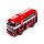 Pull Back Action Toy - Red City Bus