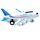 Kids Friction Light & Sound Action Toy - Jumbo Jet Aeroplane