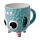 Novelty Upside Down Ceramic Mug - Blue Monstarz Monster